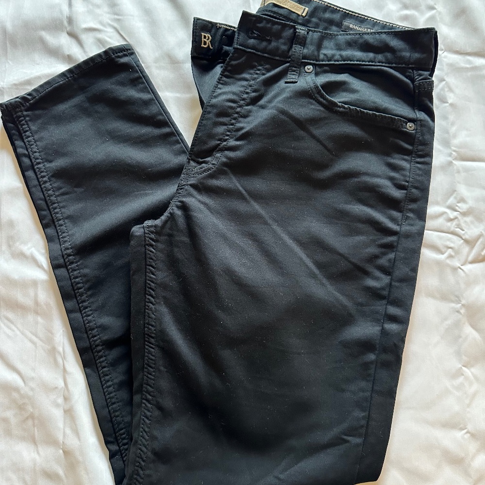 Banana Republic Men's Athletic Travel Pant - 32x32 Black
